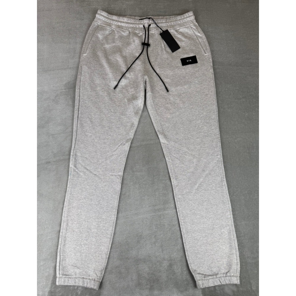 RTA Owen Joggers Sweatpants Mens Large Gray Cotton Drawstring USA $200 New NWOT